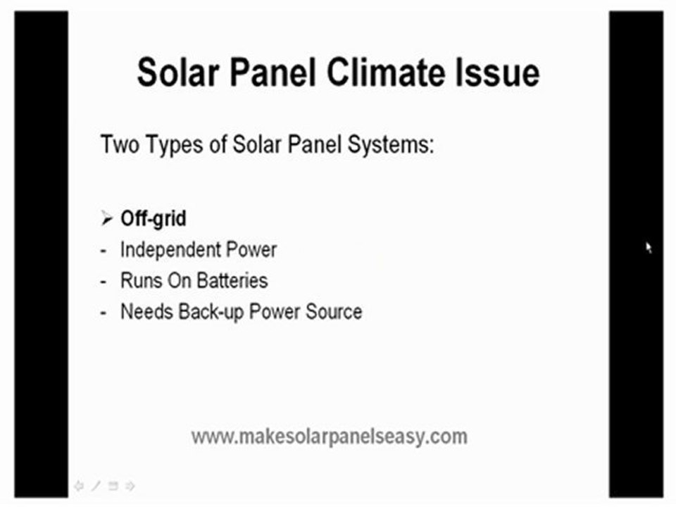 Solar Panel Climate Issue