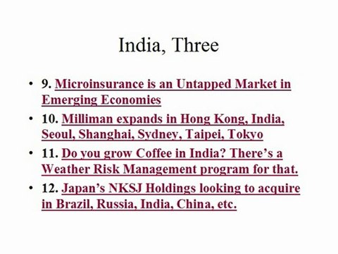 Indian Insurance Market - India - also reinsurance