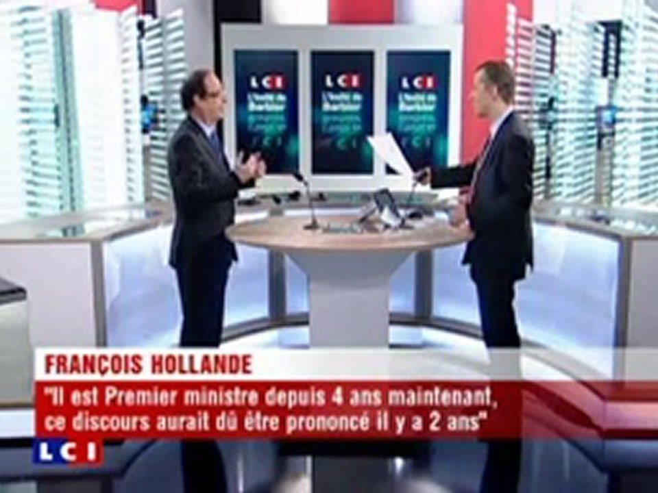 François Hollande invité politique de Christophe Barbier LCI