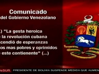 Venezuela felicita a Cuba por aniversario de la revolución