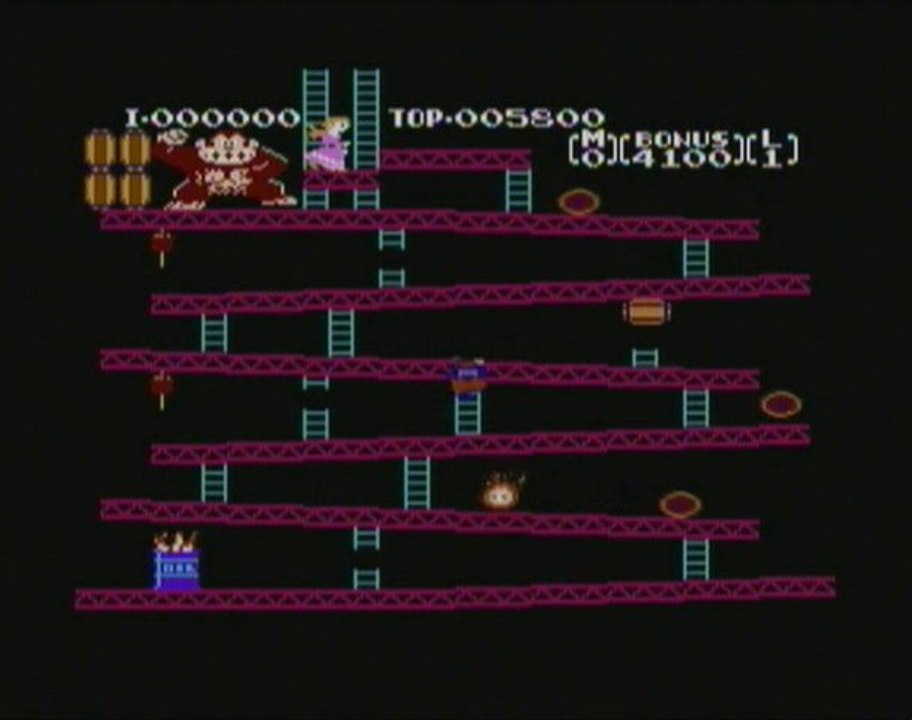 (thegamer) joue a un jeux retro donkey kong nes