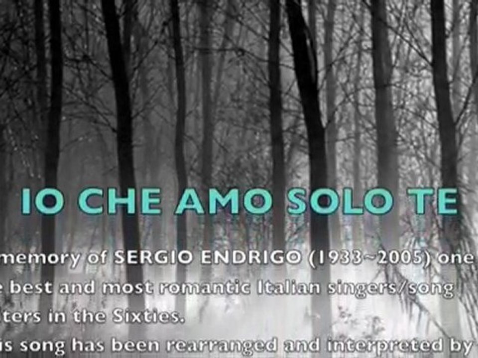 IO CHE AMO SOLO TE -ENDRIGO - REARRAN/INTER. ERNEST VAN-MOHR