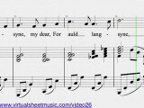Robert Burns', Auld Lang Syne voice and piano sheet music -