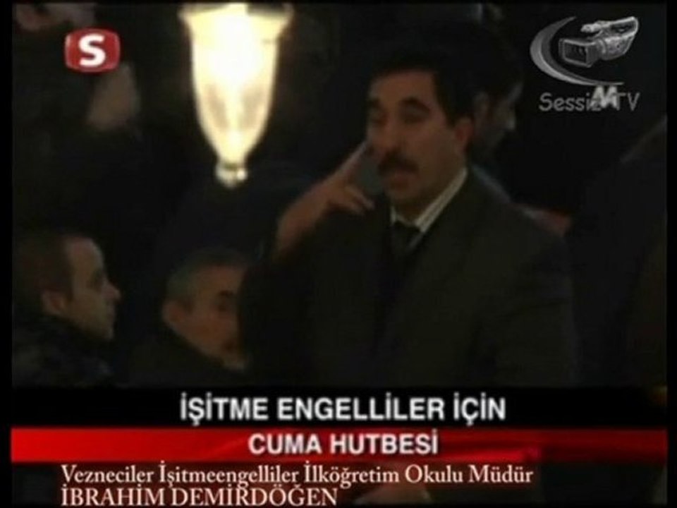 İŞİTME ENGELLİLER İÇİN CUMA HUTBESİ VERİLDİ