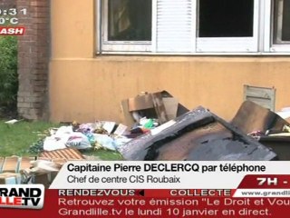 7 appartements ravagés par un incendie à Roubaix