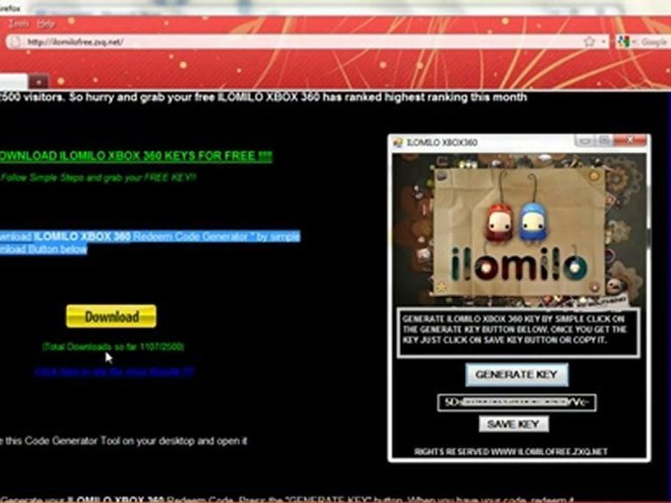 FREE ILOMILO XBOX 360 SERIAL KEYS 100% WORKING GUARANTEE
