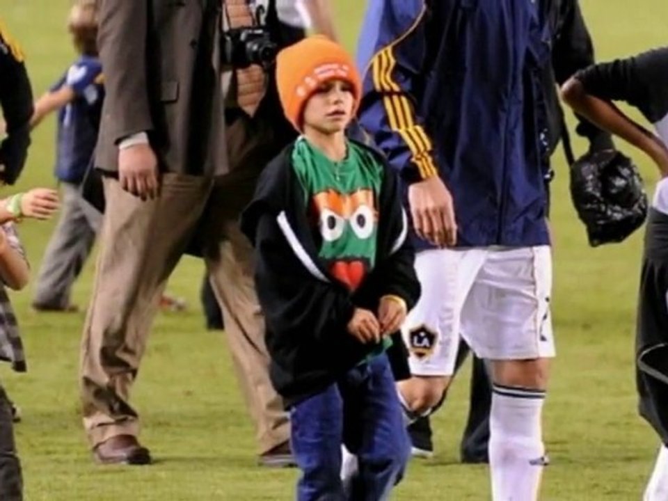 Romeo Beckham closes in on David