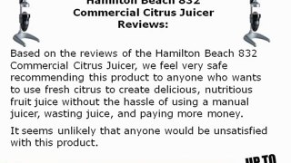 Hamilton Beach 932 Commercial Citrus Juicer