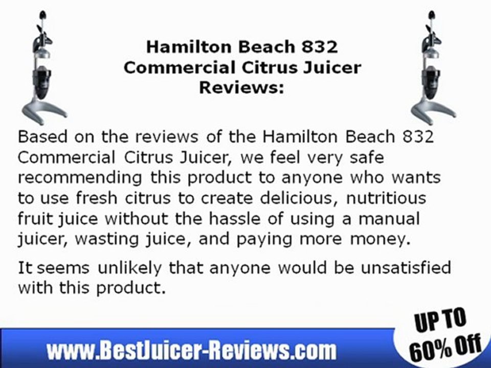 Hamilton Beach 932 Commercial Citrus Juicer