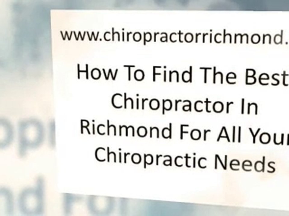 Learn How To Choose The Best Chiropractor In Richmond  BC