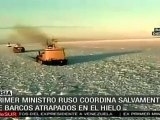 Intentan rescatar a buques del mar Ártico