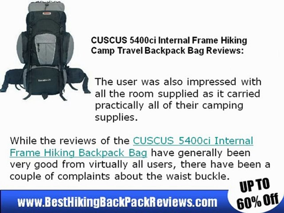 NEW CUSCUS 5400ci Hiking Camp Travel Backpack Bag