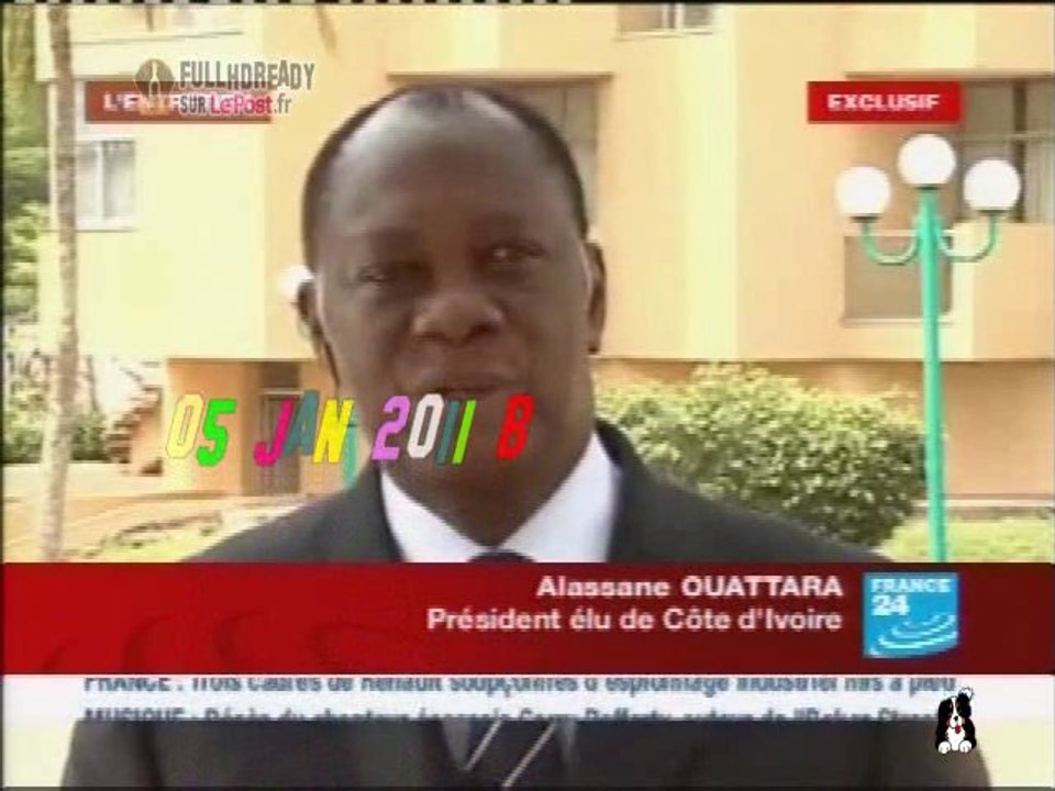 Ouattara demande a gBagbo de partir [ITW] F24 050111