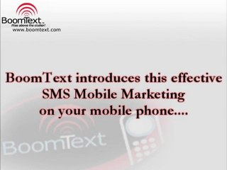 Effective SMS Mobile Marketing