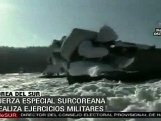Militares sudcoreanos se entrenan en el frío