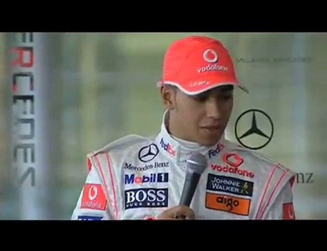 Mercedes Mclaren MP4-24 and Lewis Hamilton Interview
