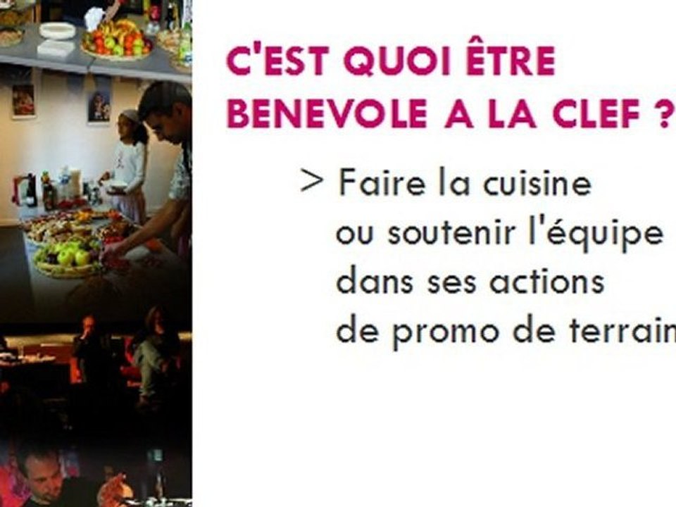 Etre bénévole à La CLEF