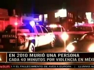 En 2010 murió una persona cada 40 minutos por violencia en México