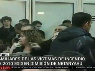Familiares de las víctimas del incendio en el Carmel increpan a Netanyahu