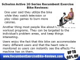 Schwinn Active Recumbent Exercise Bike