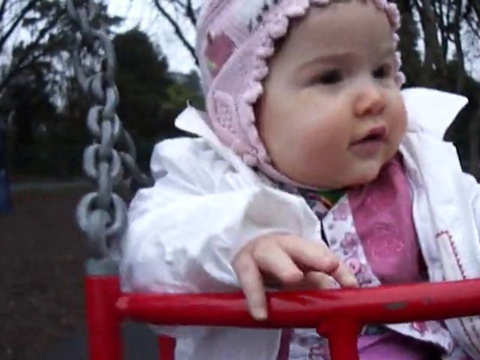 Maria on swings - Dec 2010
