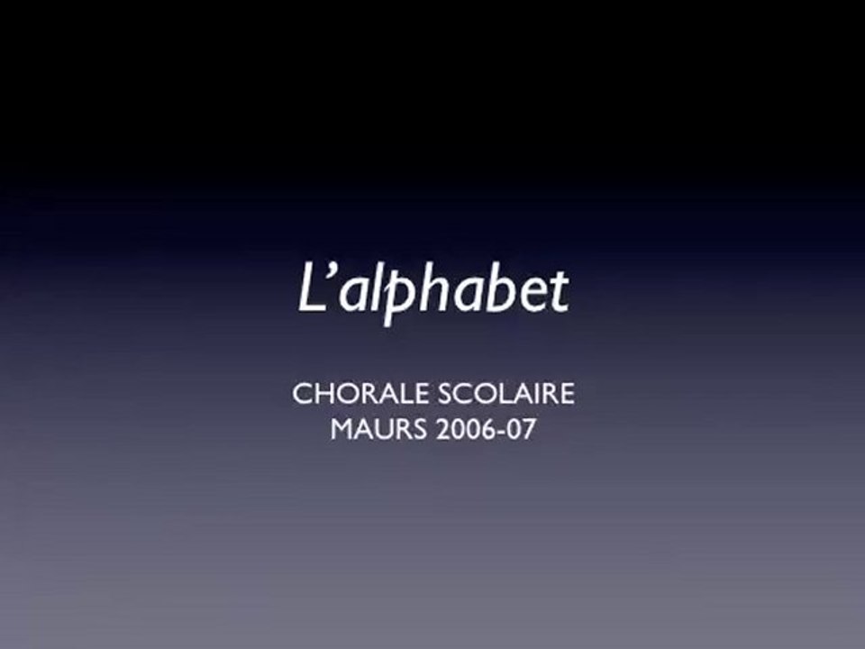 Mozart - L'alphabet