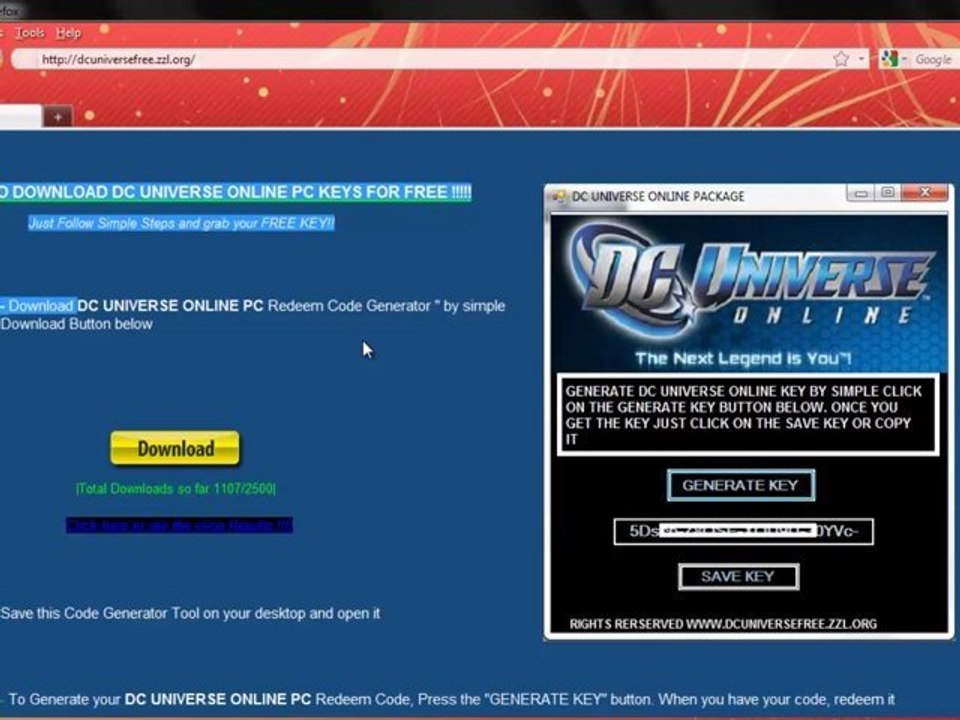 FREE DC UNIVERSE ONLINE PC  KEYS 100% WORKING GUARANTEE