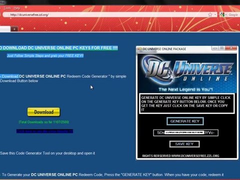 FREE DC UNIVERSE ONLINE PC KEYS 100% WORKING GUARANTEE