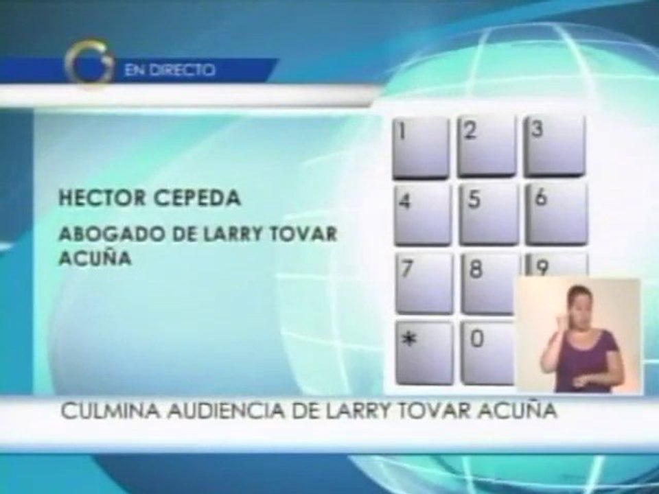 Héctor Cepeda abogado de Larry Tovar Acuña