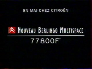 Publicité Berlingo Multispace Citroën 1999