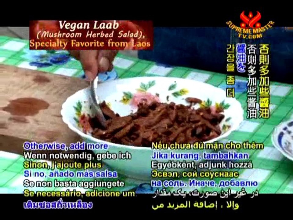 Vegan Laab Herbed Salad, Specialty Favorite from Laos In Lao