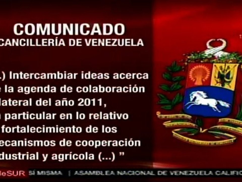 Chávez y Fernández establecen agenda conjunta para 2011