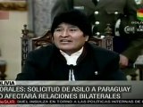 Asilo de Cossío no afecta relaciones con Paraguay: Morales