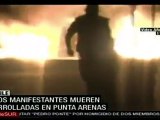 Mueren dos manifestantes arrolladas en Chile, durante protestas contra el alza del gas