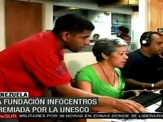 Unesco premia fundación Infocentros en Venezuela