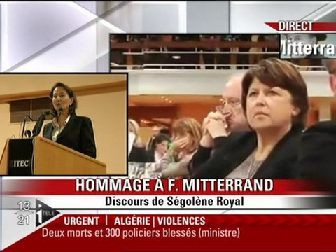 Discours de S Royal en hommage à François Mitterrand
