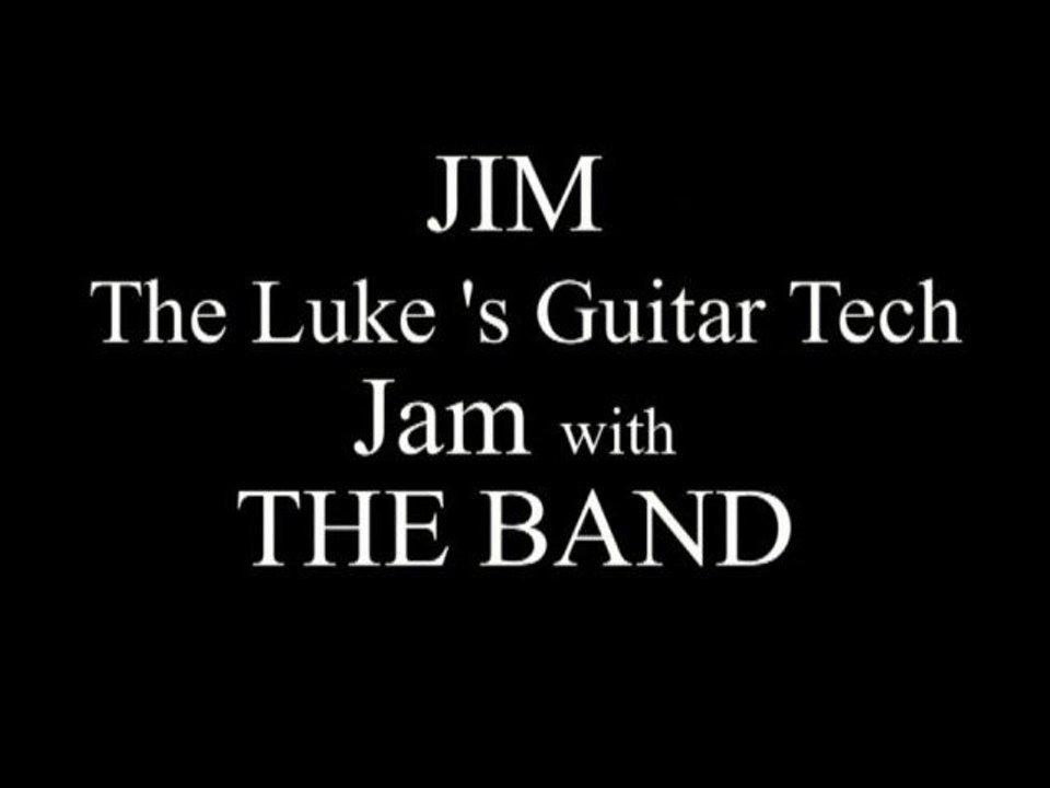 Luke's guitar tech-jam with the band