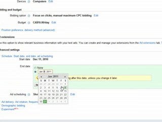 How to change settings of Google Ad Campaign