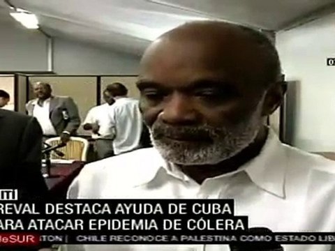 Preval destaca ayuda de cuba para atacar epidemia de cólera