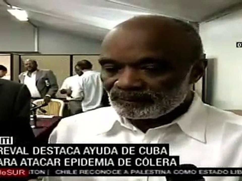 Preval destaca ayuda de cuba para atacar epidemia de cólera