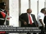 Canadá y Reino Unido rechazan el veto de Gbagbo a sus embajadores
