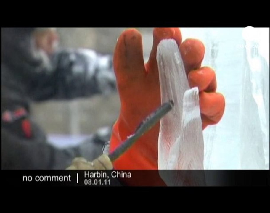 Compétition de sculptures sur glace en Chine - no comment