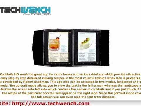 Cocktails HD and Drink a Dex and i-Cocktail now on your iPad