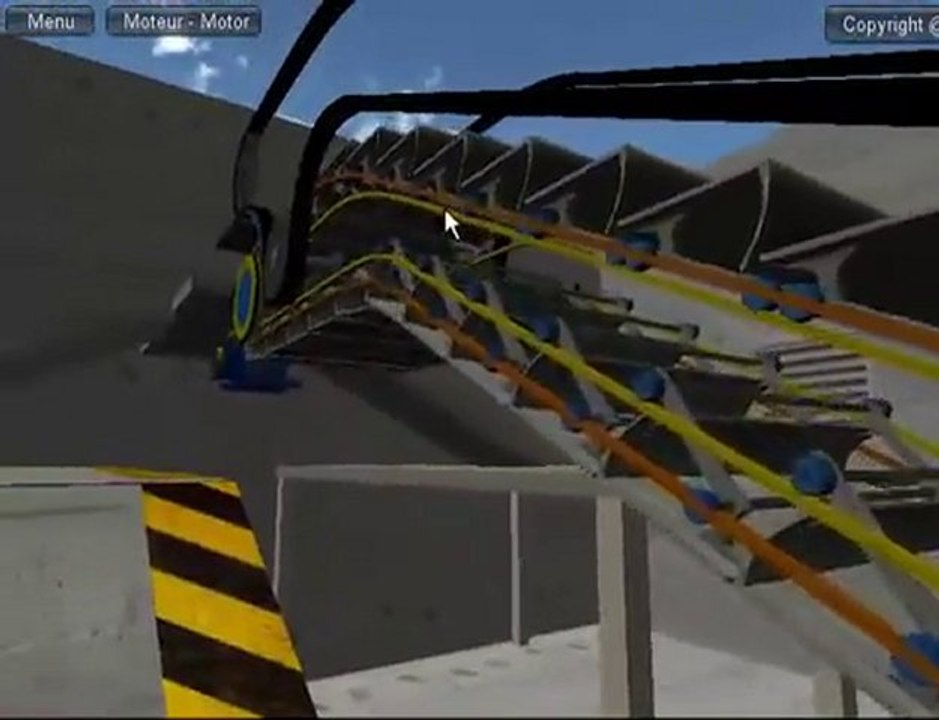 Escalier mecanique en 3D - Escalator 3D