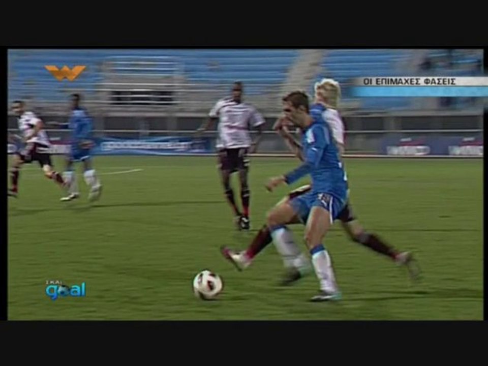 17η Καβάλα-ΑΕΛ 1-0 2010-11 Σκάι γκολ Επίμαχες φάσεις