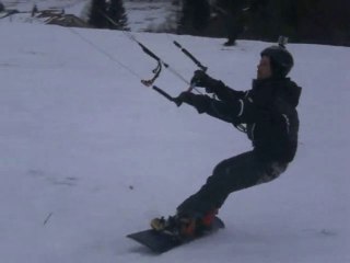 kitedor snowkite Les Rousses 2 janvier 2011