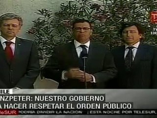 Hinzpeter: nuestro gobierno va hacer respetar el orden público