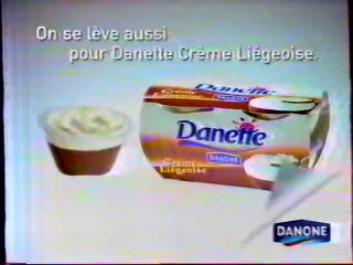 Publicité Créme Liegeoise Danette Danone 1998