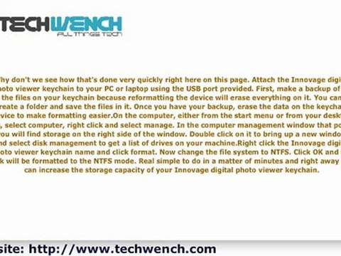 Innovage Digital Photo Viewer Keychain Reformatting Guide