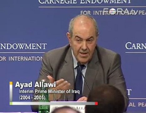 Ayad Allawi Criticizes Obama's Iraq Withdrawl Plan